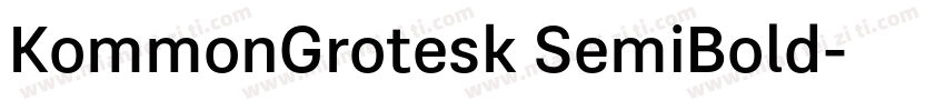 KommonGrotesk SemiBold字体转换